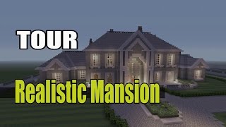 Minecraft Realistic Mansion Tour [upl. by Attenyl]