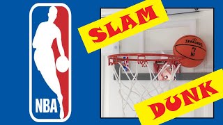 NBA Slam Jam OvertheDoor Mini Basketball Hoop by SPALDING [upl. by Newcomer845]