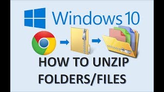 Windows 10  Unzip Files amp Folders  How to Extract a Zip File or Folder on MS Microsoft PC Explorer [upl. by Refitsirhc]