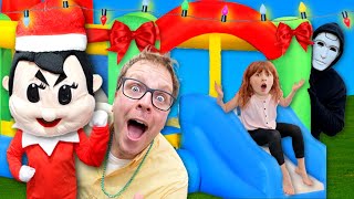 Elf On The Shelf In Real Life  Escape ProHacker’s Giant Christmas Carnival Bounce House [upl. by Idnek]