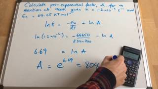 Arrhenius Calculations [upl. by Weigle]