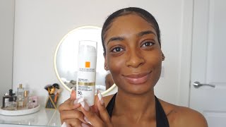 IS IT WORTH THE HYPE LA ROSCHE POSAY ANTHELIOS AGE CORRECT SPF  REVIEW [upl. by Adnerol]