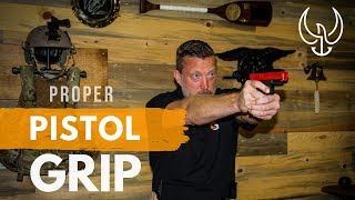 Proper Pistol Grip  Navy SEAL Teaches How to Grip a Pistol [upl. by Goulder]