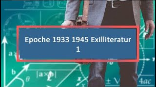 Epoche 1933 1945 Exilliteratur 1 [upl. by Acemahs]