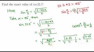 Finding exact value of sin 225 degrees [upl. by Ylnevaeh]