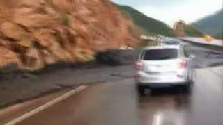 Car swept away by flash floods in Colorado past stranded vehicles [upl. by Dimitris43]