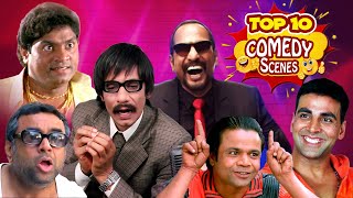 Top 10 Hindi Comedy Scenes  Paresh Rawal  Akshay Kumar Arshad Warsi  Johnny Lever  Rajpal Yadav [upl. by Olivie]