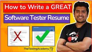 How to Write a GREAT Software Tester RESUME 🔥  QA Resume for Freshers amp Experienced [upl. by Elac]