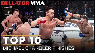 Top 10 Michael Chandler Finishes  Bellator MMA [upl. by Atined]