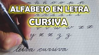 CALIGRAFÍA Cómo ESCRIBIR el ABECEDARIO en letra CURSIVA minúscula [upl. by Atenik]