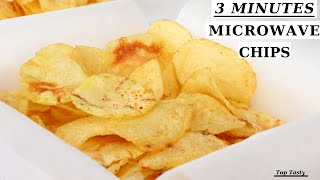 Crispy MICROWAVE Potato Chips  Just in 3 Minutes  Top Tasty Recipes [upl. by Miksen]