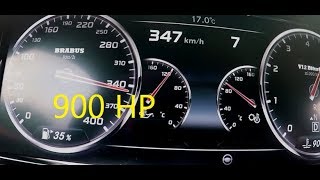 The Fastest S Class in the world  900HP BRABUS ROCKET S Class V12 Acceleration 0347kmh [upl. by Kellda824]