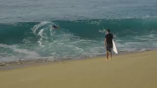 RAW  Young Professional Skimboarders Attempt to Ride Giant Waves On The Beach of Cabo San Lucas [upl. by Christoper849]