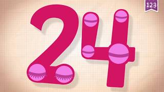 Learn Number Twenty four 24 in English by Endless Numbers Kids Video [upl. by Eixid]