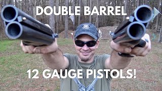 Double Barreled 12 Gauge Shotgun Pistol Review THE DIABLO [upl. by Neelrihs]