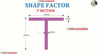 Shape Factor Problem No 3  T Section [upl. by Lundell]