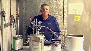 Using a pressure pot with Diamond Vogel Industrial Liquid Coatings [upl. by Artemed]