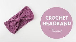 How To Crochet Cute And Easy Baby Headband  Croby Patterns [upl. by Teirtza260]