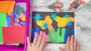 Matisse Paper Cut Outs Tutorial For Kids [upl. by Netsuj661]