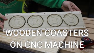 Wooden Coasters using CNC [upl. by Albarran584]