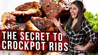 How to Make The Best Crockpot Ribs [upl. by Elauqsap]