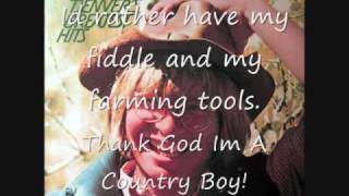 quotThank God Im A Country Boyquot Lyrics [upl. by Idel]