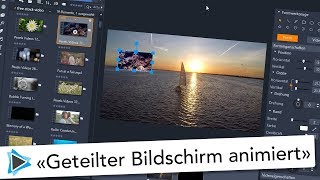 Geteilter Bildschirm animiert mit Keyframes Pinnacle Studio 22 Deutsch Video Tutorial [upl. by Bivins]