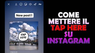 Come inserire il link TAP HERE nelle storie di Instagram [upl. by Champaigne]