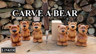 How to Carve a Bear Full Woodcarving Tutorial [upl. by Nevsa]