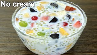 Easy Sago dessert  Fruit Dessert Recipe [upl. by Anirazc]