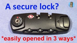 picking 692 TSA 007 suitcase lock defeated in 3 ways  is it any good [upl. by Lezah]