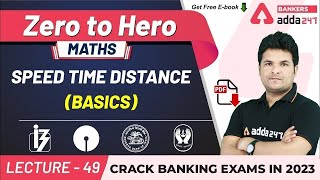 Speed Time Distance Basics  Maths  Adda247 Banking Classes  Lec49 [upl. by Nadiya]