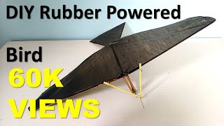 How To Make Ornithopter  Rubber Band Powered Bird Ornithopter [upl. by Nrobyalc]