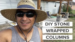 DIY Stone WRAPPED COLUMNS [upl. by Webster]