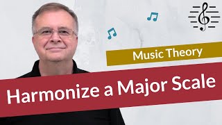 How to Harmonize a Major Scale  Music Theory [upl. by Esyahc710]