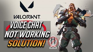 Valorant Voice Chat Not Working FIX  2025 [upl. by Mchugh]