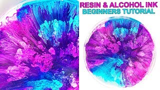 Resin Petri Dish amp Alcohol Ink Tutorial BASICS [upl. by Harbot]