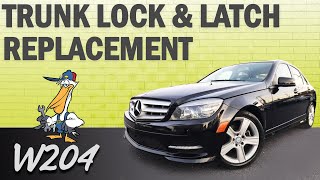 MercedesBenz W204 CClass Trunk Lock and Latch Replacement [upl. by Iat509]