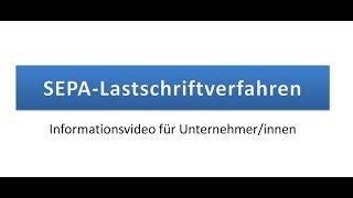 SEPA Lastschriftverfahren [upl. by Tremayne]