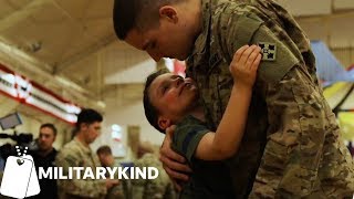 Parents Reuniting With Their Kids Compilation  Militarykind [upl. by Sawyere]