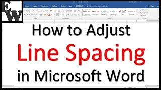 How to Adjust Line Spacing in Microsoft Word [upl. by Deck]