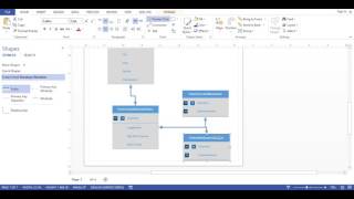 Visio 2013  Database DIagram Crows Foot Notation [upl. by Rawdin]