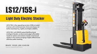 STAXX Electric Stacker LSi with Multifunctional Intelligent Handle  Pallet Stacker Supplier [upl. by Hopper]