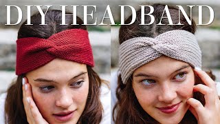 TWISTED HEADBAND Knitting Tutorial Step by Step [upl. by Poree]