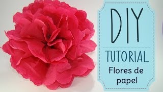 DIY Tutorial  Como hacer flores de papel Crepe o China  Kaele ☁ [upl. by Nnilsia349]