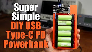 Building a USB TypeC PD Powerbank the Super Simple Way  Testing an Aliexpress PCB [upl. by Anaicilef]