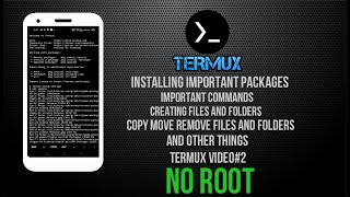 Basic Command of Termux  installing important packages  Video2  2020 [upl. by Erreipnaej]