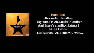 Hamilton  Alexander Hamilton lyrics [upl. by Athena]