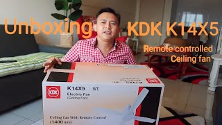 Unboxing and installing the KDK K14X5 remote controlled ceiling fan [upl. by Burnham]