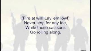 The Caisson Song Original US Army Song  Singalong with Lyrics [upl. by Ettener]